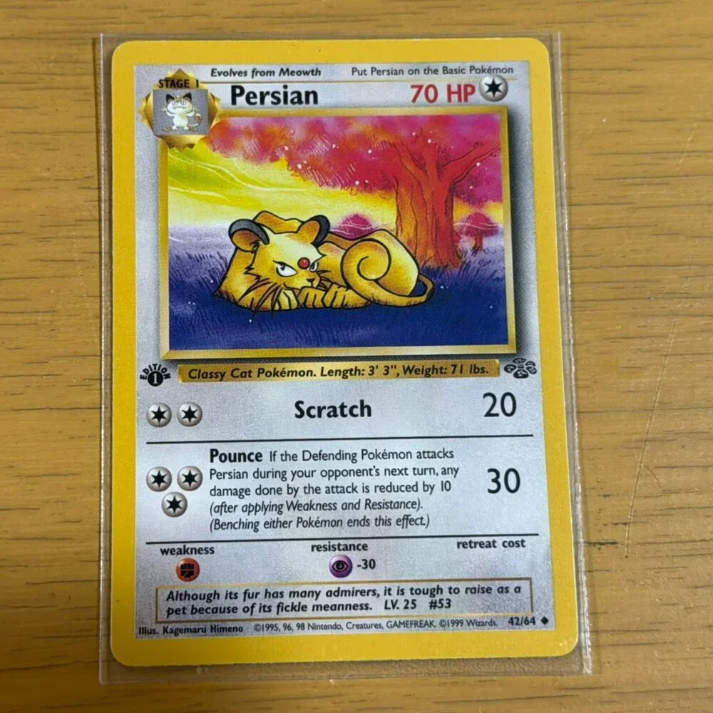 Pokemon | Games | Pokmon Persian Card Jungle Ju First Edition Brand New |  Poshmark